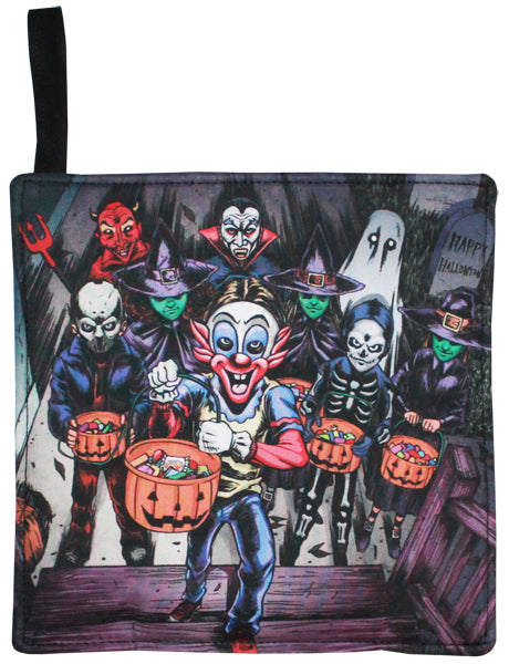 Trick Or Treaters Pot Holder