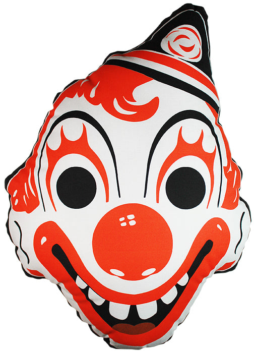 Vintage Clown Mask Pillow (Halloween Variant)