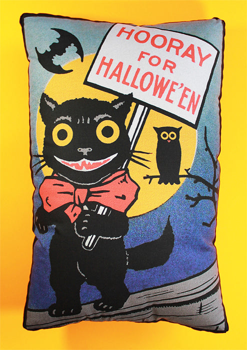 Vintage Hooray For Halloween Pillow
