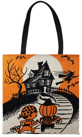 Vintage Trick Or Treat Tote Bag
